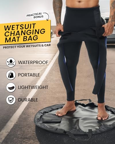 Lansru Wetsuits With Waterproof Changing Mat, 3/2mm Neoprene Full Suit - Image 3