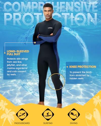 Lansru Wetsuits With Waterproof Changing Mat, 3/2mm Neoprene Full Suit - Image 5