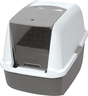 Catit Large Hooded Grey Litter Box