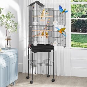 YITAHOME Large Metal Bird Cage With Stand