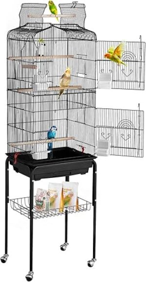 VEVOR Large Parrot Bird Cage With Stand