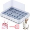 Uiifan Large Rabbit Litter Box Tray 15×12.1×2.55 Inch