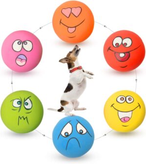 HOLYSTEED Latex Dog Squeaky Toys 6pcs Set