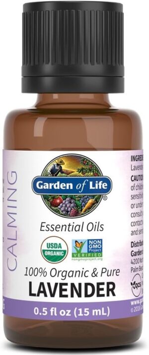 Garden of Life Lavender Essential Oil, 0.5 fl oz, USDA Organic