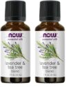 NOW Foods Lavender & Tea Tree Oil Blend, Aromatherapy, 1-Ounce Pack