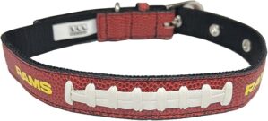 Pets First Leather NFL Dog Collar, Small Size