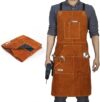 QeeLink Leather Welding Work Apron, Heat Resistant