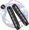 Glovion LED Jump Rope With Lights, USB Rechargeable