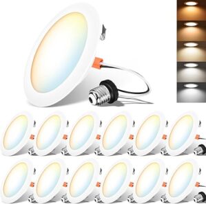 LVWIT LED Recessed Light 4inch, Dimmable Downlight 5CCT