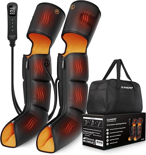 QUINEAR Leg Massager With Heat And Compression Therapy