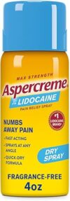 Aspercreme Lidocaine Dry Spray Pain Relief, 4%