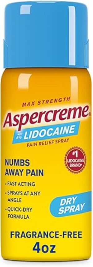 Aspercreme Lidocaine Dry Spray Pain Relief, 4%