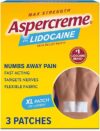 Aspercreme Lidocaine Pain Relief Patch XL, 3 Ct