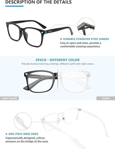 livho Blue Light Blocking Glasses, Anti Eyestrain - Image 3