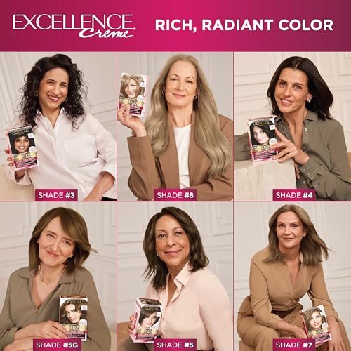 L'Oreal Paris Excellence Creme Permanent Hair Color, 5G Medium Golden Brown - Image 3