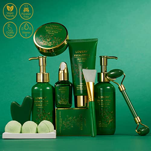 LOVERY Eucalyptus Spa Gift Basket, 16pc Set - Image 3