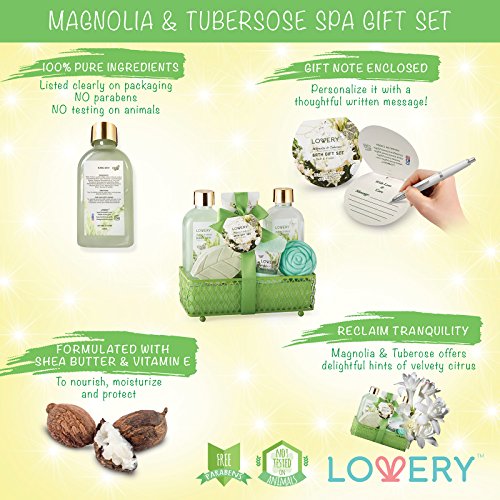 LOVERY Magnolia & Tuberose Spa Gift Basket - Image 5