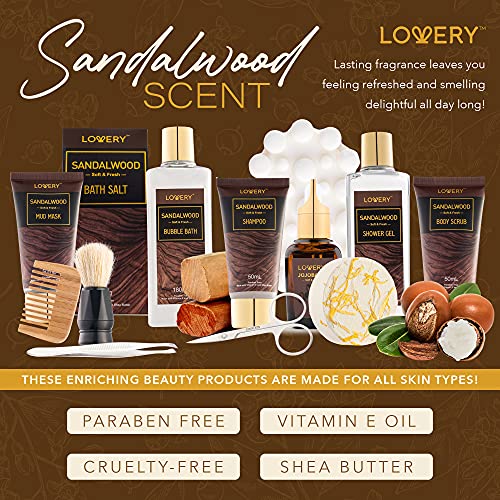 LOVERY Sandalwood Bath Gift Set For Men - Image 5