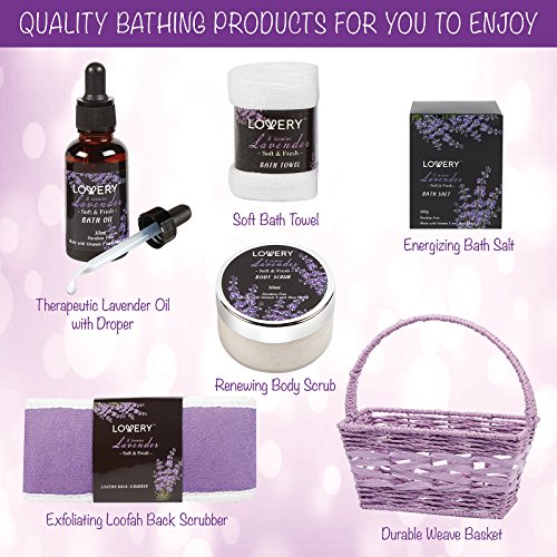 LOVERY Spa Gift Basket, Lavender & Jasmine Set - Image 4