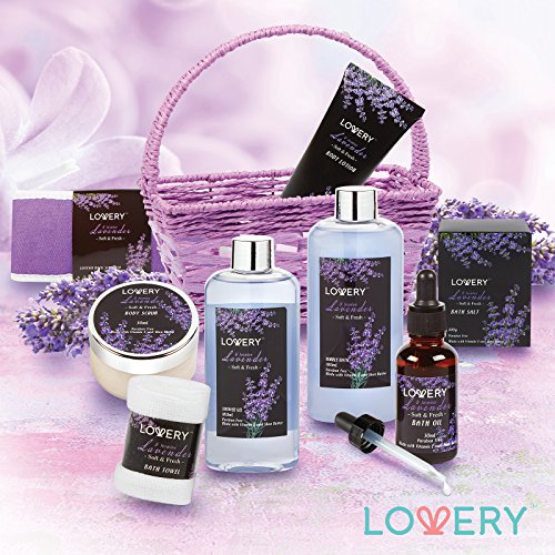 LOVERY Spa Gift Basket, Lavender & Jasmine Set - Image 2