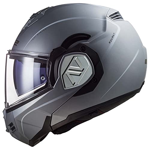 LS2 Advant Modular Helmet (Matte Silver - Medium) - Image 4