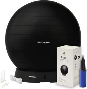Retrospec Luna Exercise Ball With Base & Pump