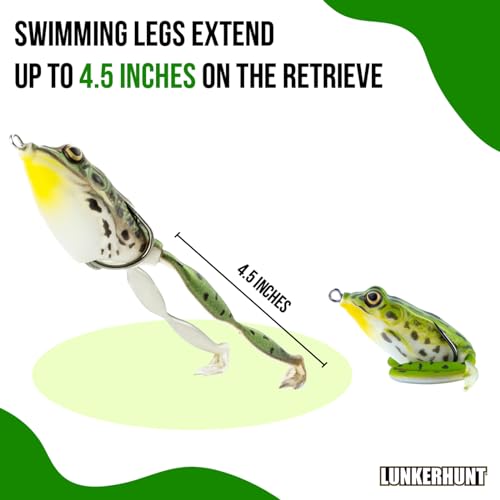 Lunkerhunt Realistic Topwater Frog Fishing Lure - Image 5