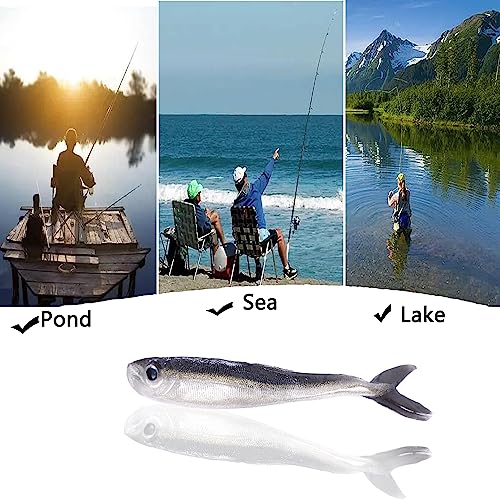 LURESMEOW Soft Plastic Swimbaits Fishing Lures Kit - Image 5