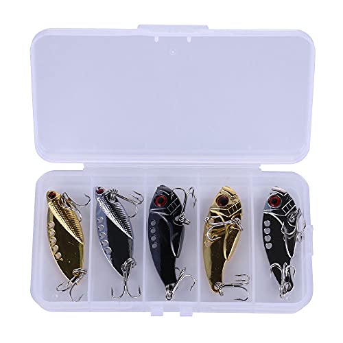 LURESMEOW Walleye Fishing Metal Blade Bait Lures, 5pcs - Image 3