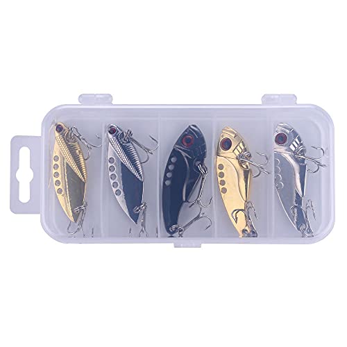 LURESMEOW Walleye Fishing Metal Blade Bait Lures, 5pcs - Image 2