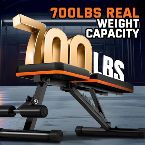 Lusper Adjustable Foldable 700LB Multi-Purpose Weight Bench - Image 2