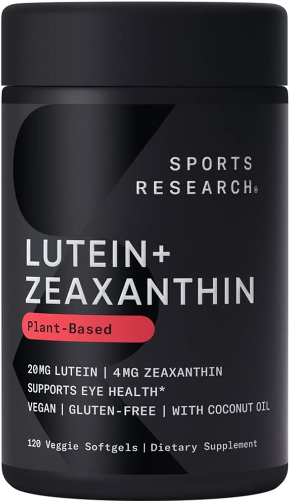 Sports Research Lutein & Zeaxanthin Eye Health Supplement