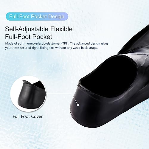 LUXPARD Comfortable Soft Full Foot Snorkel Fins - Image 5