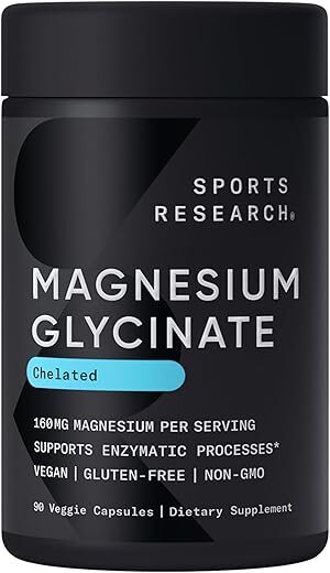 Sports Research Magnesium Glycinate Vegan Capsules, 160 Mg