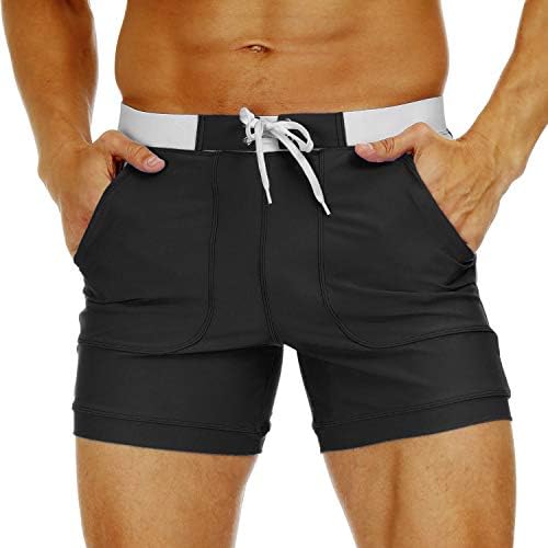 MAGNIVIT Men's Solid Long Swim Trunks - Image 2