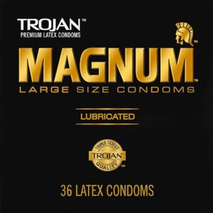TROJAN Magnum Large Lubricated Condoms, 36 Count