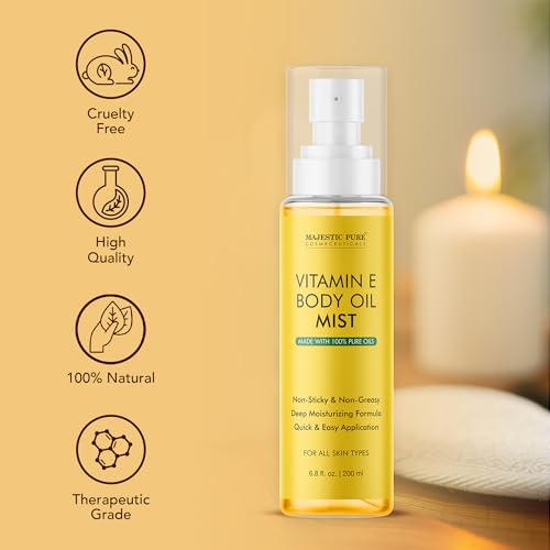 MAJESTIC PURE Vitamin E Body Oil Mist, 6.8 Fl Oz - Image 5