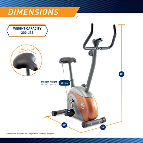 MARCY Home Fitness Exercise Bike With Adjustable Resistance - Image 2
