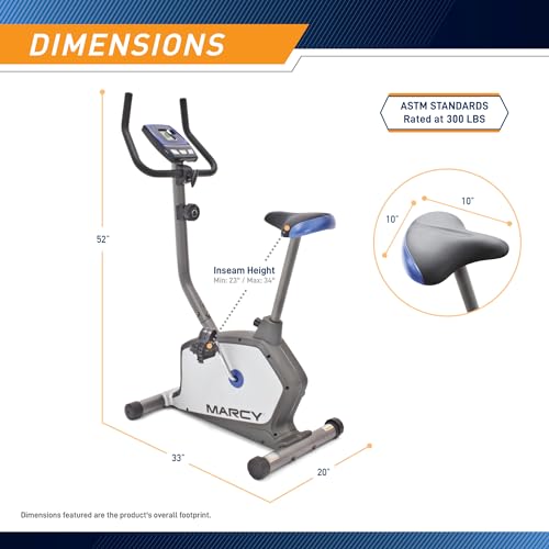 MARCY Stationary Exercise Bicycle with 8 Resistance Levels - Image 2