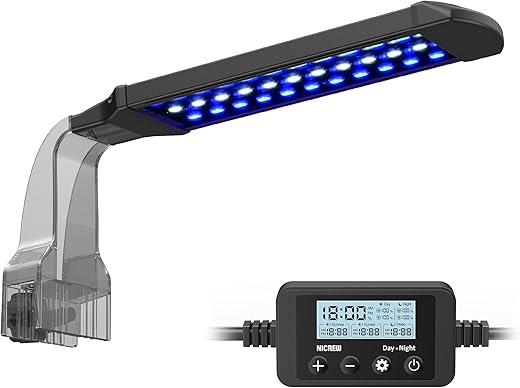 NICREW Marine Clip-On Aquarium Light With Timer