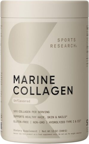 Sports Research Marine Collagen Peptides Powder - Wild-Caught