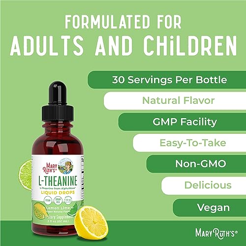 MaryRuth Organics L Theanine 200mg Liquid Drops - Image 3