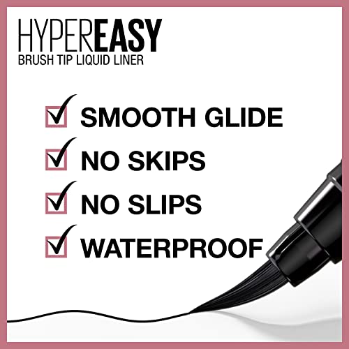 MAYBELLINE Hyper Easy No-Skip Eyeliner, Pitch Black - Image 4