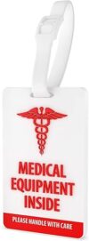 Shacke Medical Equipment Luggage Tag (White/Vertical)