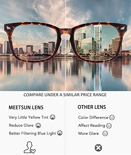 MEETSUN Blue Light Blocking Glasses, UV400 Lens - Image 3