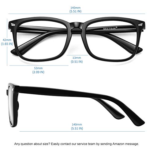 MEETSUN Blue Light Blocking Glasses, UV400 Lens - Image 5