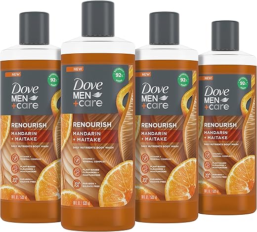 DOVE MEN + CARE Men + Care Renourish Body Wash, Mandarin