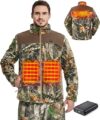 TIDEWE Men’s Heated Fleece Jacket With Battery