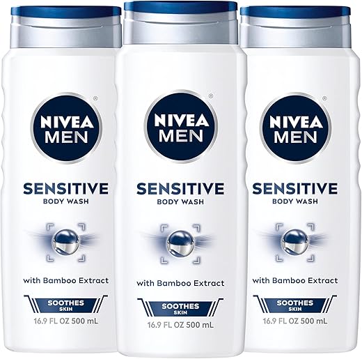 Nivea Men Men Sensitive Body Wash, Bamboo Extract