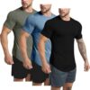 GYM REVOLUTION Men’s 5 Pack Curved Hem T-Shirts